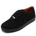 Tênis Vizzano Camurça Casual Cadarço - Preto - 38