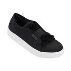 Tênis Zaxy Flatform C/ Pelo Spot Elástico Preto 17331