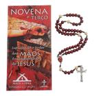 Terço Com folheto da Novena das Mãos Ensanguentadas de Jesus