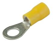 Terminal Anel Rv3.5-5 Amarelo Pré Isolado 4Mm - 6Mm 100Pçs