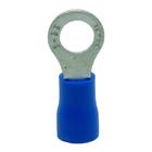 Terminal Compressão Tipo Anel 1.5 Mm A 2.5 Mm Simples C/ Capa Plastica Azul