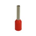 Terminal ilhos tubular isolado 1,0mm² vermelho 10 unidades