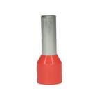 Terminal Ilhos Tubular isolado 10MM² vermelho Cobre Eletrolítico com Capa Plástica