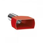 Terminal.Sforplast Tubular Ilhos Isolado Duplo 10,0Mm Comprimento 14Mm - Vermelho