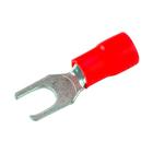 Terminal Tipo Forquilha Pré Isolado M5 22-16AWG Vermelho 100Pçs CRIMPER FR2466-C