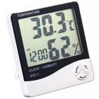 Termo Higrometro Digital Relogio Medidor Temperatura Umidade