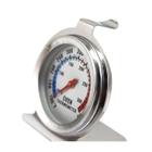 Termômetro Analógico Inox Forno 300 graus Interno C/ Base