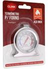 Termômetro de Forno/Churrasqueira Aço Inox Analógico 300C