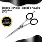 Tesoura Curva para Unhas 3 5/8 (9,2 cm) Ponta Larga - NYBC Beauty