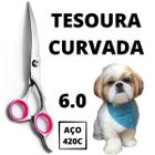 Tesoura Curvada Tosa Pet Profissional Cão E Gato P/ Petshop!