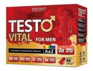 Testo Vital For Men Vitamina C + D + A + B9 e Zinco 60Cáps Prevent Pharma