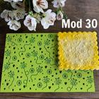 Textura de Emborrachado Mod 30 - Abelhas e flor - 10x15 cm - Bia Cravol