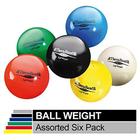 THERABAND Soft Weight, 4.5 "Diameter Hand Held Ball Shaped Isotonic Weighted Ball para exercícios isométricos, exercícios de treinamento de força e reabilitação, fortalecimento do ombro, conjunto de 6 pesos variados