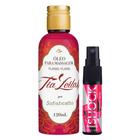 Tia Leilah Óleo Para Massagem Ylang-Ylang + Óleo Spray Shock Plus Morango