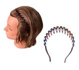 Tiara Arco Plástico Para Cabelo Marrom 14cm - kit 2 un