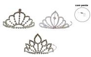 Tiara Coroa Com Pente Strass Princesa Daminha Fantasia