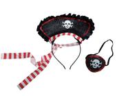 TOYANDONA 1 Conjunto Capitão Pirata Olho Tapa-pirata Botas De Pirata Calça  Pirata De Pirata Infantil Acessórios Piratas Infantis Conjunto De Vestir  Pirata Poliéster Clássico Decorações Filho