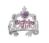 Tiara Unique Sparkling Gems Silver Birthday Girl