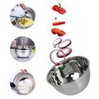 Tigela 26cm Bowl A Escolha Ideal em Aço Inox para Saladas e Massas com Design de Alta Qualidade na Cozinha