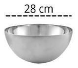 Tigela Bowl Aço Inox Escovado 28cm Linda! - Casita