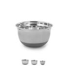 Tigela Bowl Bacia Saladeira Inox Base em Silicone P M ou G - Mimo