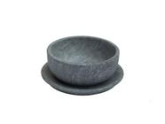 Tigela Bowl Com Prato Pedra Sabão 350Ml