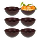 Tigela Bowl Cumbuca 1L Salada Açai Sopa Marrom BPA Free 6un - EVO