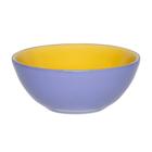 Tigela Bowl De Cerâmica Oxford 600Ml 16Cm - Lilás E Amarelo