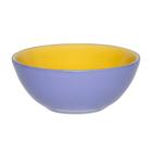 Tigela Bowl de Cerâmica Oxford 600ml 16cm - Lilás e Amarelo