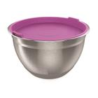 Tigela Bowl Inox com Tampa de silicone 2,5 litros 20Cm - coisaria