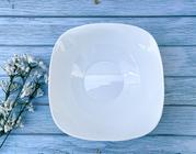 Tigela de Vidro Branco Saladeira Quadrada 20cm Borel Opaline