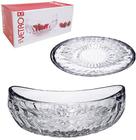 Tigela De Vidro Oval Bowl Vetro Para Sobremesa 20X10Cm