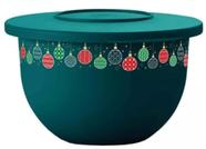 Tigela Murano 2,5 Litros Bolas de Natal Verde Tupperware