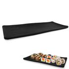 Tigela Prato Retangular para Sushi Melamina / Plastico 28,5 Cm Preto  Bestfer 