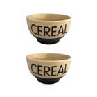 Tigelas ou Cumbucas Jogo Com 2 Para Cereal - Cerâmica - Preto. - amigold