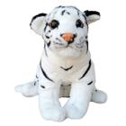 Tigre Branco de Pelúcia Filhote Safári Lindo - Fofy Toys