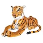 Tigre De Pelúcia Safari Realista 75 cm Deitado Lindo Macio Caa Toys