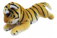 Tigre Filhote Deitado Realista 25cm Pelúcia Fofy Toys