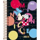 Tilibra - Agenda Espiral Diária 11,7 x 16,4 cm Minnie 2025 - Minnie Bolas grandes coloridas