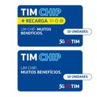 TIM Chip Kit 20 unidades:  10 sem recarga e 10 com recarga