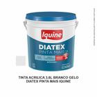 Tinta acrilica 3,6l branco gelo diatex pinta mais iquine