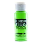 Tinta Acrílica Decorfix Fluo Corfix 60ml Cor Verde 1025