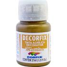 Tinta Acrílica Decorfix Metálica 37ML Ouro CX com 06