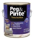 Tinta Acrílica Eucatex Peg Pinte Cor Branco Gelo Fosco Anti Mofo Parede Alta Qualidade Econômica 3,6L