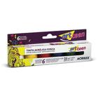 Tinta Acrilica Fosca Acrilex - Conjunto com 6 potes de 15ml 03506