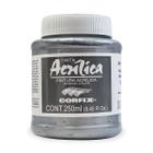 Tinta Acrílica Metálica Prata Iridescente 250ml Corfix