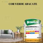 Tinta Borracha Líquida Cor Verde Brasilux Para Parede 3,2l Acrílica Lavável Antimofo.