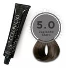 Tinta Capilar Silver Color Cor 5.0 Castanho Claro 60g Alta Pigmentação Cobertura de Cabelo Branco 