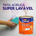 Tinta Coral Super Lavável Acrílica Eggshell Branco neve 3,6 Litros