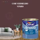 Tinta de Parede Acrílica Cor Vermelho Coral Renova 800ml Premium Antimofo.